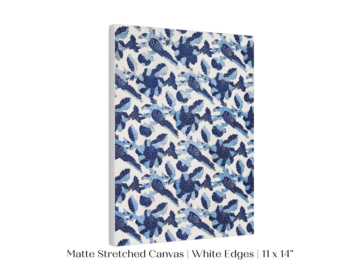 Blue Bird and Flower Quilt Print | P157 - Single Art Prints - Piccolo Fiore Prints