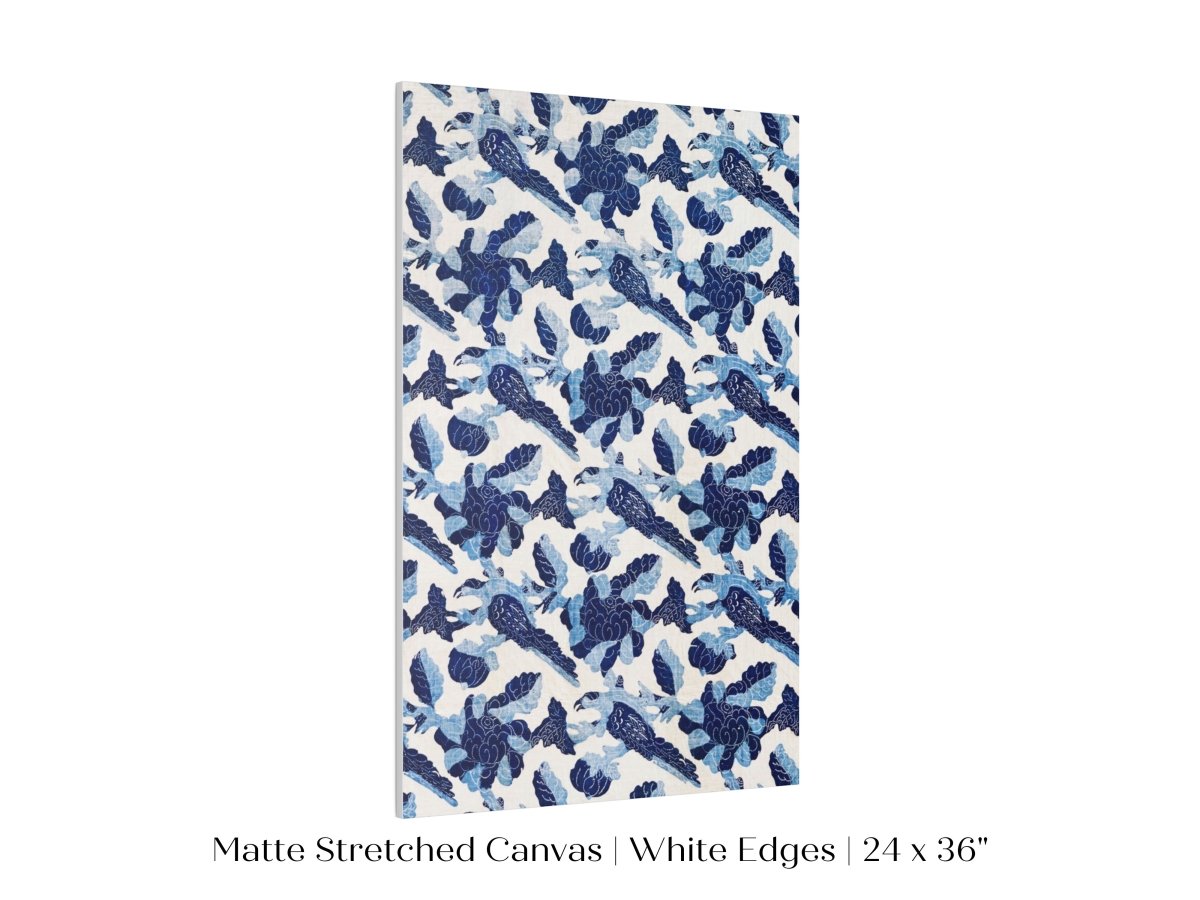 Blue Bird and Flower Quilt Print | P157 - Single Art Prints - Piccolo Fiore Prints