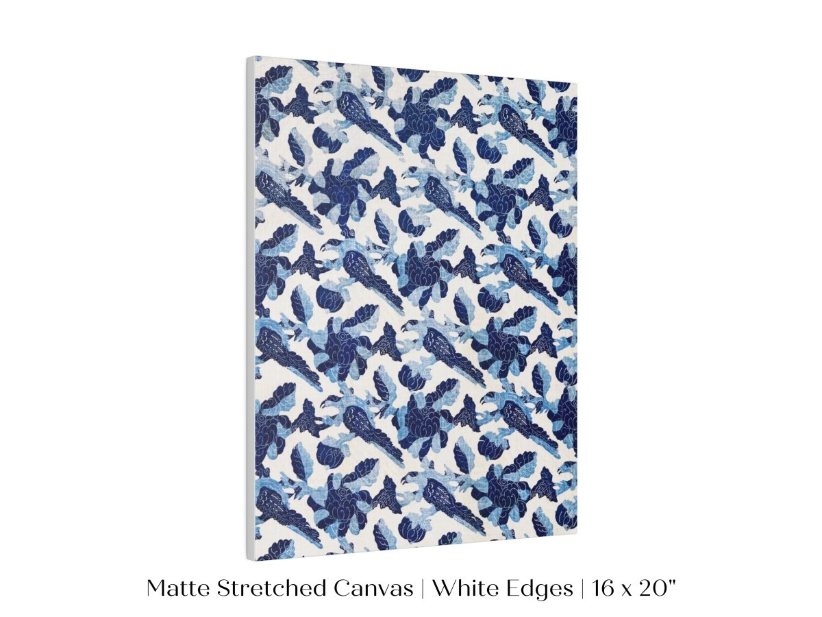 Blue Bird and Flower Quilt Print | P157 - Single Art Prints - Piccolo Fiore Prints