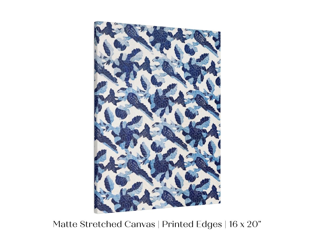 Blue Bird and Flower Quilt Print | P157 - Single Art Prints - Piccolo Fiore Prints