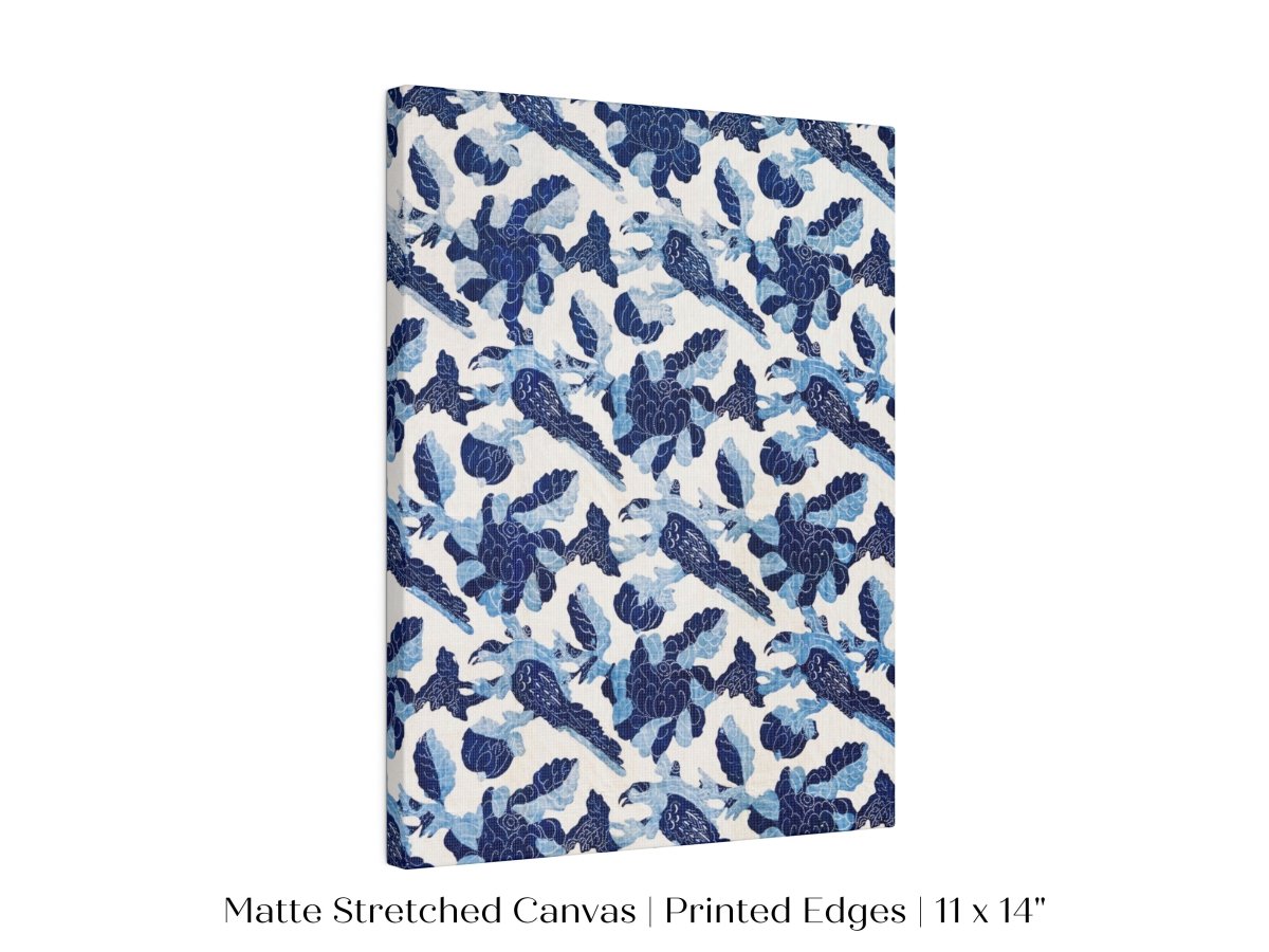 Blue Bird and Flower Quilt Print | P157 - Single Art Prints - Piccolo Fiore Prints