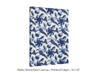 Blue Bird and Flower Quilt Print | P157 - Single Art Prints - Piccolo Fiore Prints