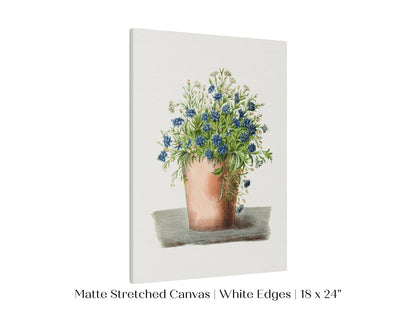 Blue Garden Lobelia in a Pot | P160 - Single Art Prints - Piccolo Fiore Prints