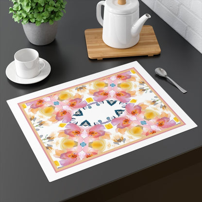 Bold Bloom Elipse | Placemat - Cotton Twill Placemat - Piccolo Fiore Prints