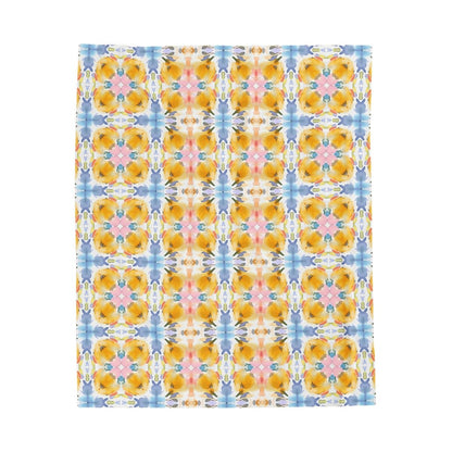 Bold Bloom Floral Cross | Minky Throw Blanket - Minky Throw Blanket - Piccolo Fiore Prints
