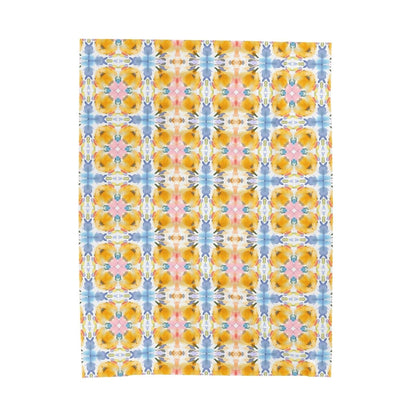 Bold Bloom Floral Cross | Minky Throw Blanket - Minky Throw Blanket - Piccolo Fiore Prints