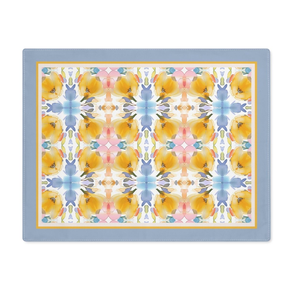 Bold Bloom Floral Cross | Placemat - Cotton Twill Placemat - Piccolo Fiore Prints