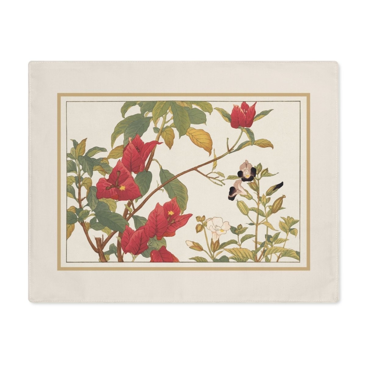 Bougainvillea and Torenia | Placemat - Cotton Twill Placemat - Piccolo Fiore Prints