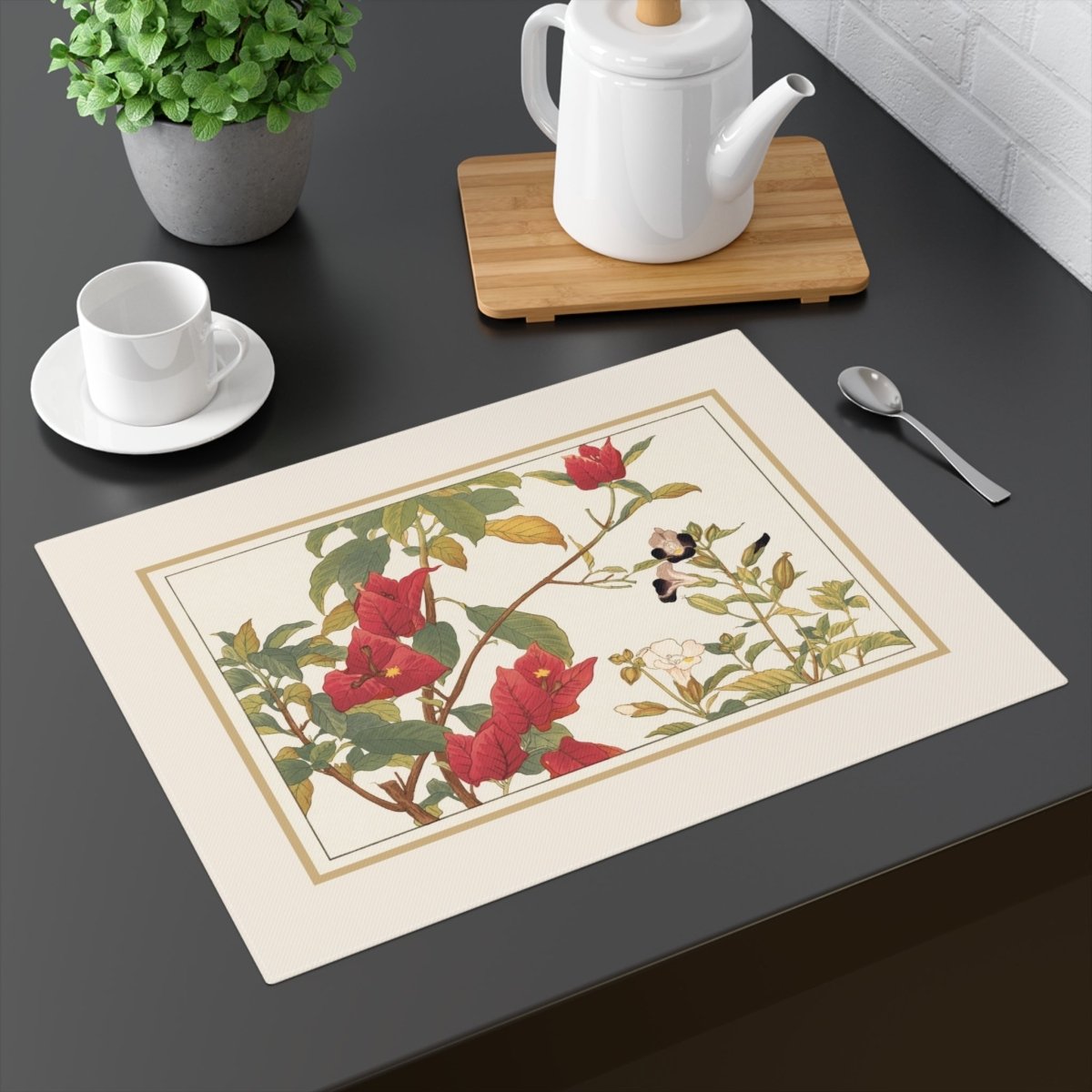 Bougainvillea and Torenia | Placemat - Cotton Twill Placemat - Piccolo Fiore Prints