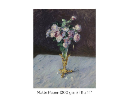 Bouquet of Roses in Crystal Vase | P559 - Single Art Prints - Piccolo Fiore Prints