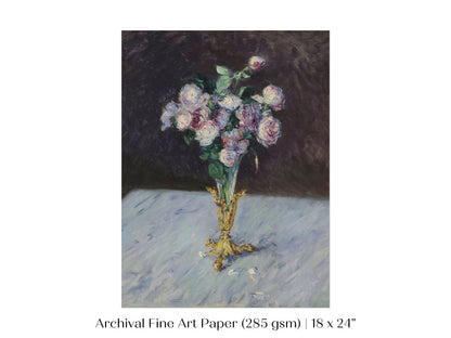 Bouquet of Roses in Crystal Vase | P559 - Single Art Prints - Piccolo Fiore Prints