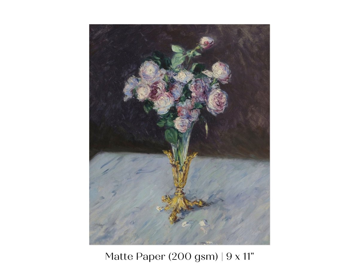 Bouquet of Roses in Crystal Vase | P559 - Single Art Prints - Piccolo Fiore Prints