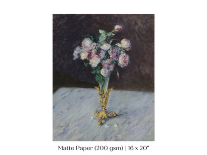 Bouquet of Roses in Crystal Vase | P559 - Single Art Prints - Piccolo Fiore Prints