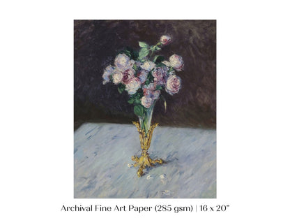 Bouquet of Roses in Crystal Vase | P559 - Single Art Prints - Piccolo Fiore Prints