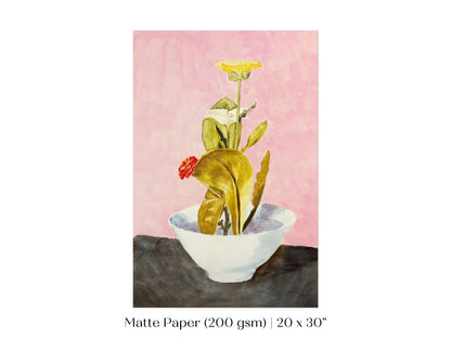 Bowl of Flowers | P133 - Single Art Prints - Piccolo Fiore Prints