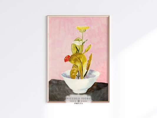 Bowl of Flowers | P133 - Single Art Prints - Piccolo Fiore Prints