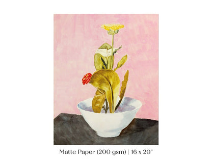 Bowl of Flowers | P133 - Single Art Prints - Piccolo Fiore Prints
