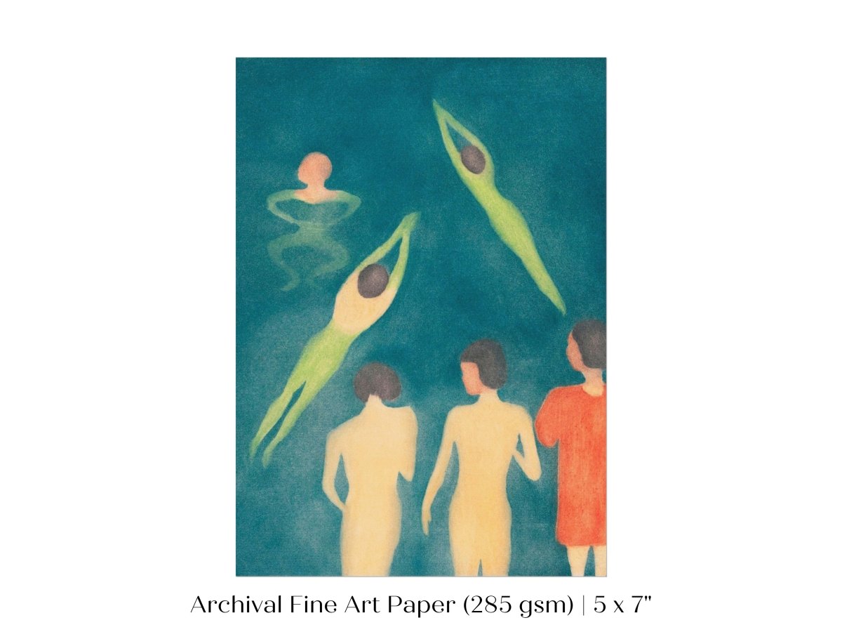 Boys Bathing | P38 - Single Art Prints - Piccolo Fiore Prints