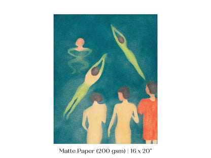 Boys Bathing | P38 - Single Art Prints - Piccolo Fiore Prints
