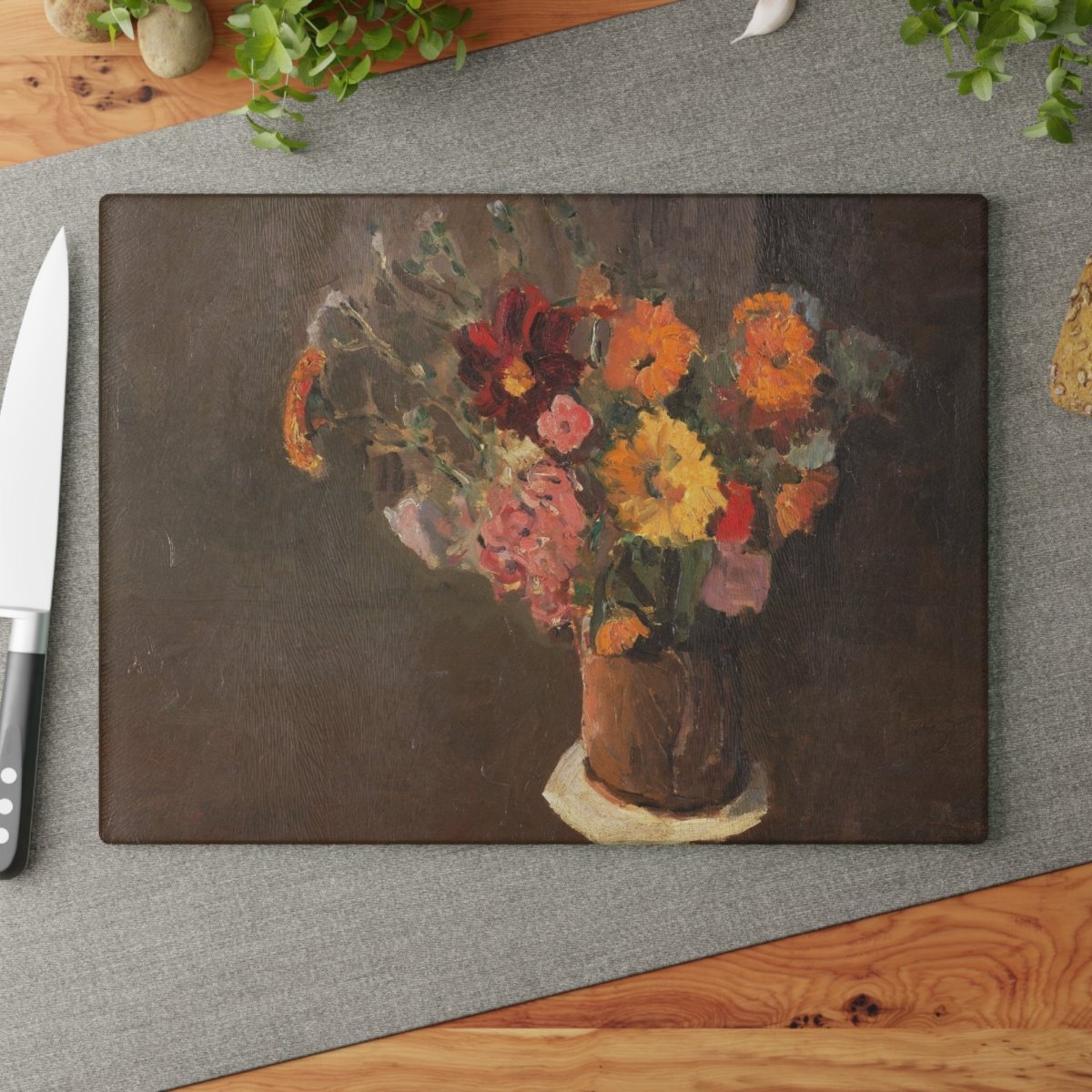 Bunch of Summer Flowers | Glass Chopping Board - Glass Chopping Board - Piccolo Fiore Prints