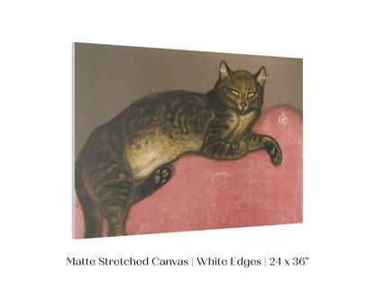 Cat on a Cushion | P330 - Single Art Prints - Piccolo Fiore Prints