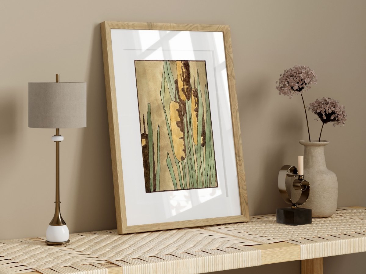 Cattails | P190 - Single Art Prints - Piccolo Fiore Prints