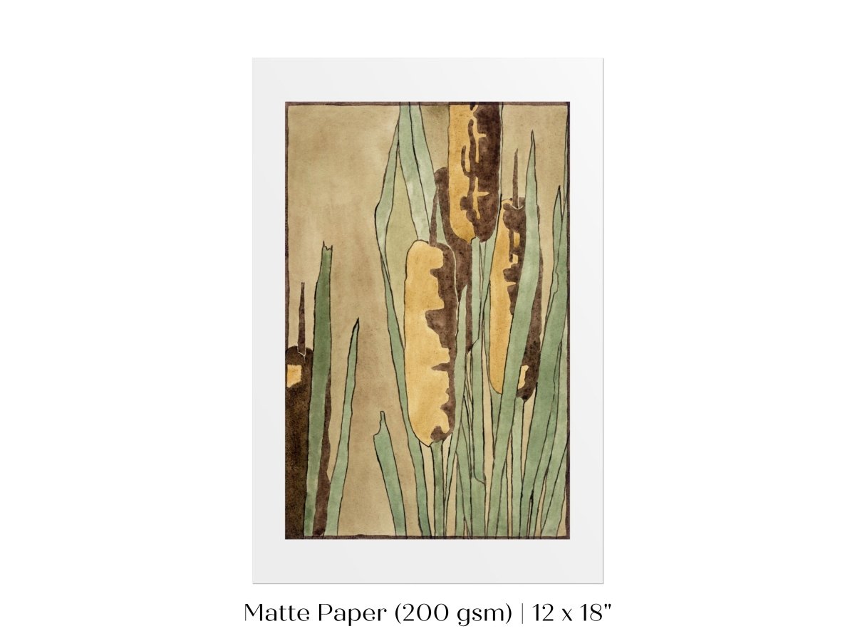 Cattails | P190 - Single Art Prints - Piccolo Fiore Prints