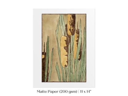 Cattails | P190 - Single Art Prints - Piccolo Fiore Prints