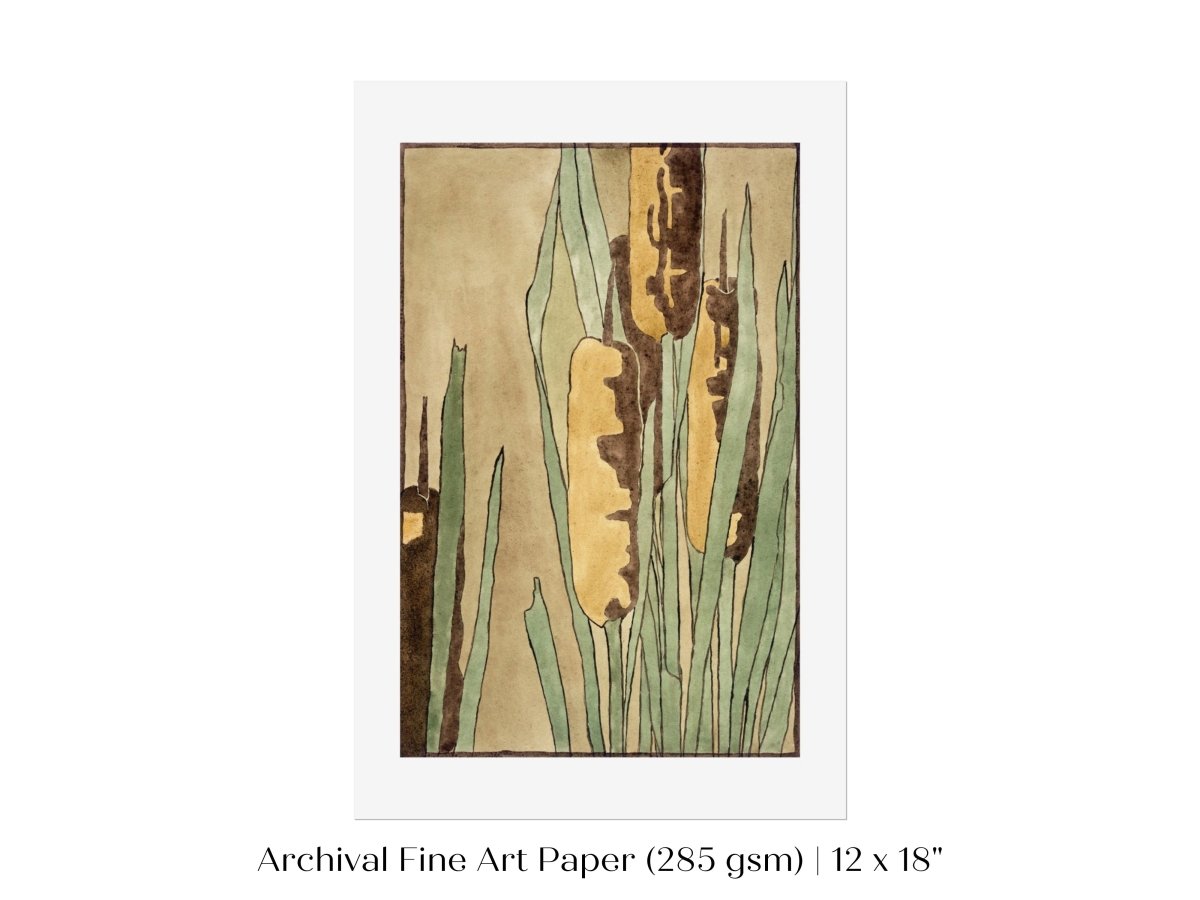 Cattails | P190 - Single Art Prints - Piccolo Fiore Prints