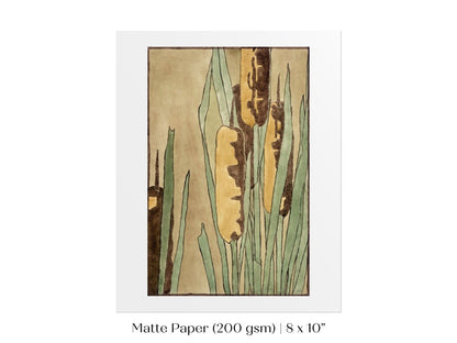 Cattails | P190 - Single Art Prints - Piccolo Fiore Prints