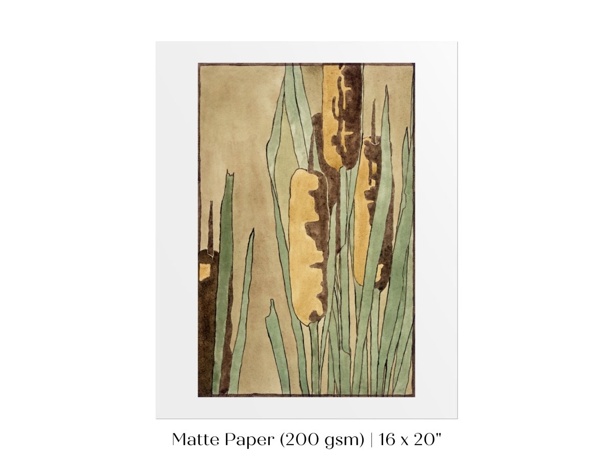 Cattails | P190 - Single Art Prints - Piccolo Fiore Prints