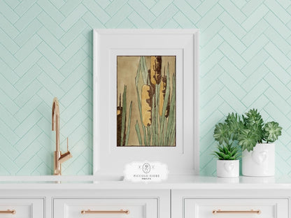 Cattails | P190 - Single Art Prints - Piccolo Fiore Prints