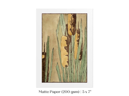 Cattails | P190 - Single Art Prints - Piccolo Fiore Prints
