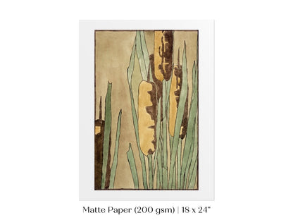 Cattails | P190 - Single Art Prints - Piccolo Fiore Prints