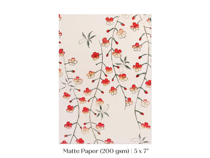 Cherry Blossom Pattern | Vintage Japanese Art | P322 - Single Art Prints - Piccolo Fiore Prints