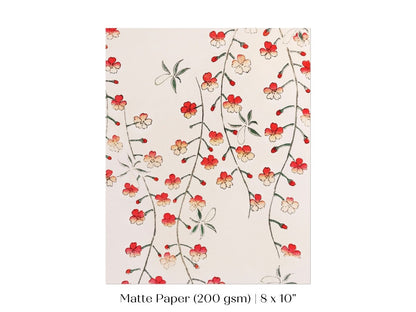 Cherry Blossom Pattern | Vintage Japanese Art | P322 - Single Art Prints - Piccolo Fiore Prints