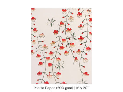 Cherry Blossom Pattern | Vintage Japanese Art | P322 - Single Art Prints - Piccolo Fiore Prints
