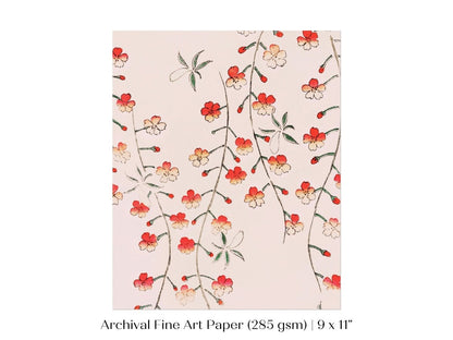 Cherry Blossom Pattern | Vintage Japanese Art | P322 - Single Art Prints - Piccolo Fiore Prints