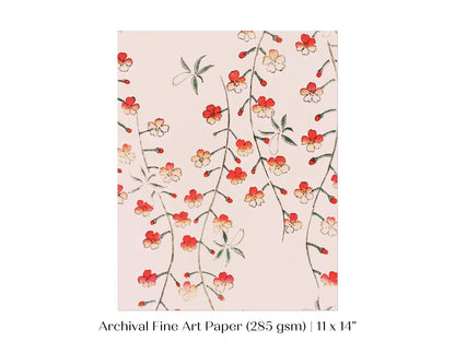 Cherry Blossom Pattern | Vintage Japanese Art | P322 - Single Art Prints - Piccolo Fiore Prints