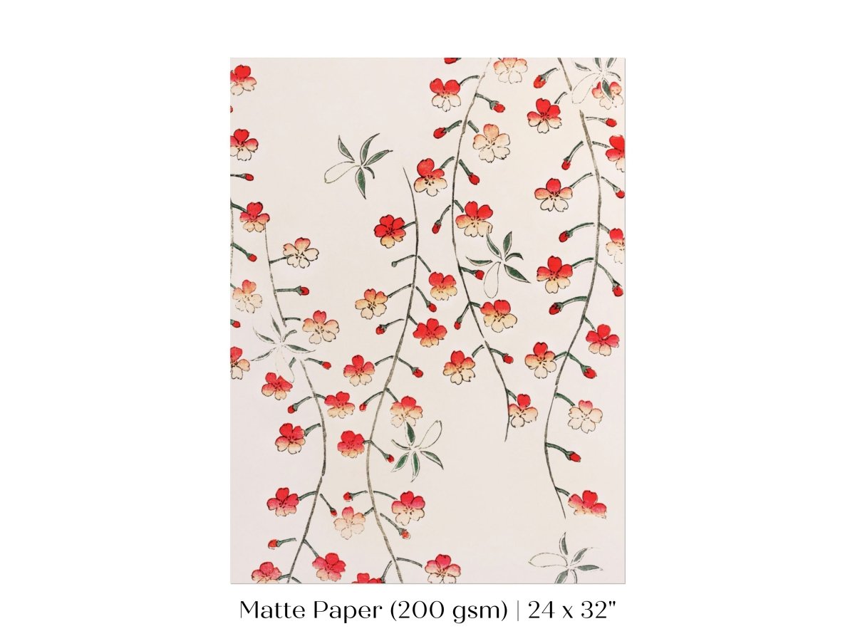 Cherry Blossom Pattern | Vintage Japanese Art | P322 - Single Art Prints - Piccolo Fiore Prints