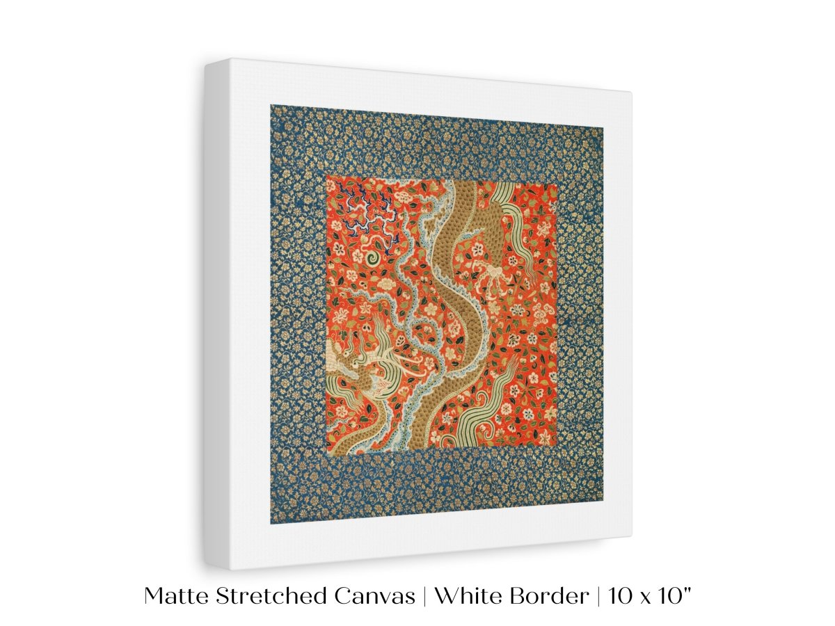 Chinese Dragon | Textile Art Print | P303 - Single Square Art Prints - Piccolo Fiore Prints