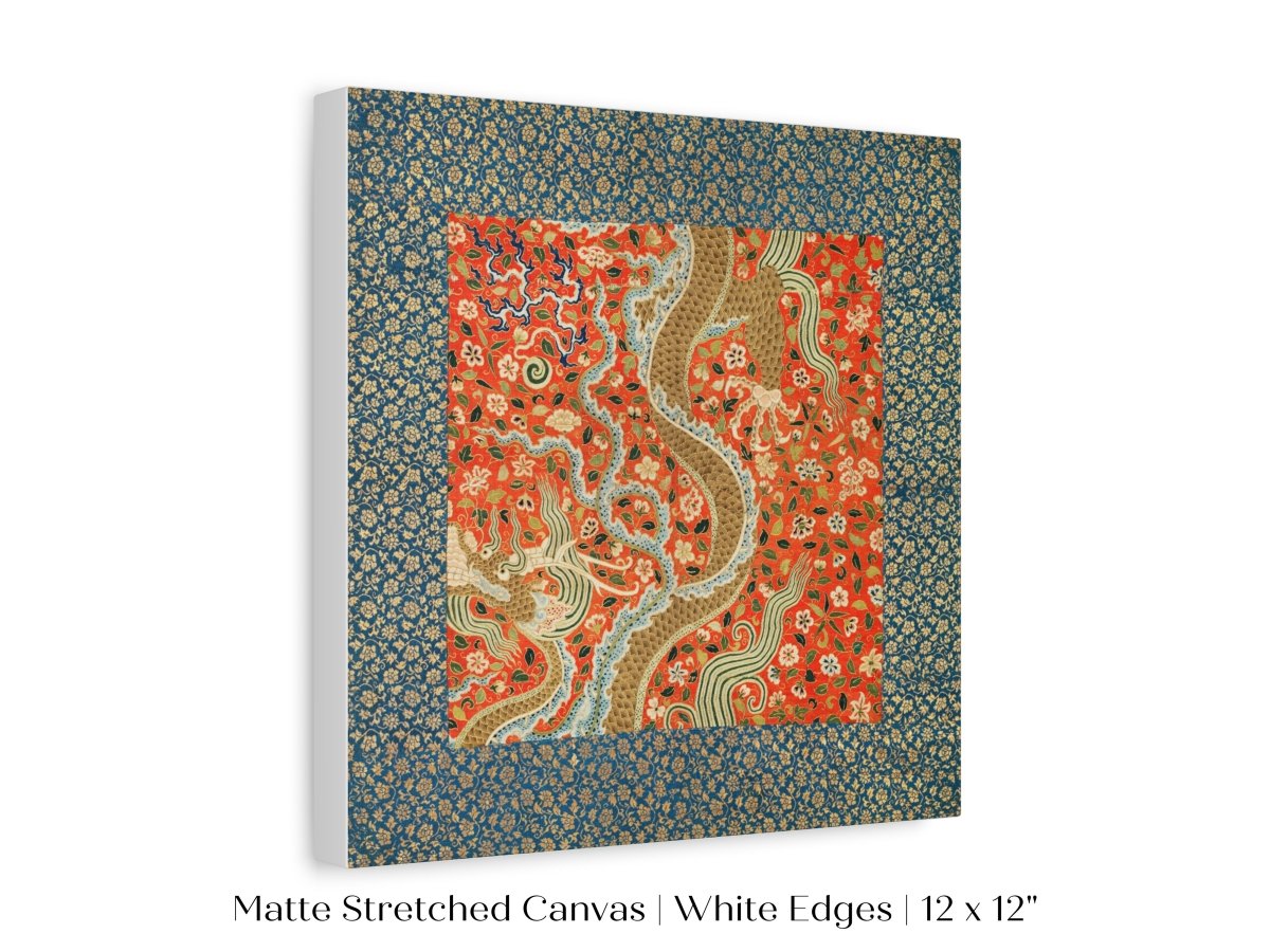 Chinese Dragon | Textile Art Print | P303 - Single Square Art Prints - Piccolo Fiore Prints