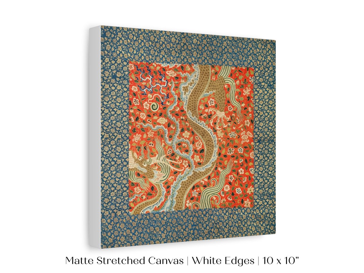 Chinese Dragon | Textile Art Print | P303 - Single Square Art Prints - Piccolo Fiore Prints