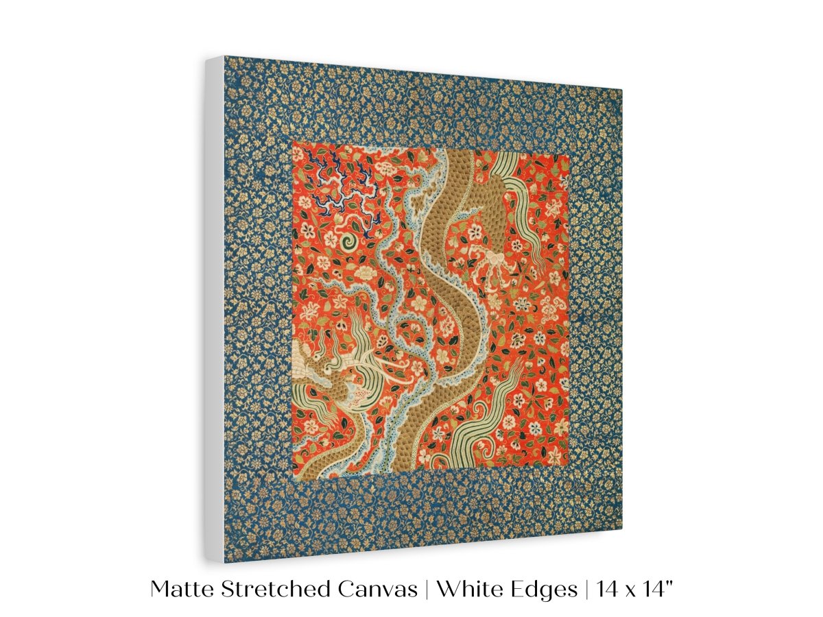 Chinese Dragon | Textile Art Print | P303 - Single Square Art Prints - Piccolo Fiore Prints