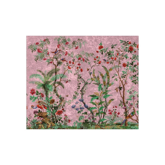 Chinoiserie in Pink | Crushed Velvet Blanket - Crushed Velvet Blanket - Piccolo Fiore Prints