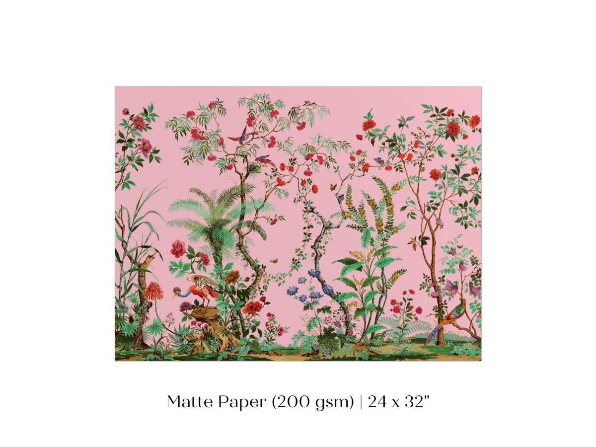 Chinoiserie in Pink | P482 - Single Art Prints - Piccolo Fiore Prints