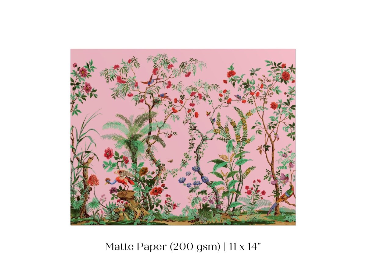 Chinoiserie in Pink | P482 - Single Art Prints - Piccolo Fiore Prints