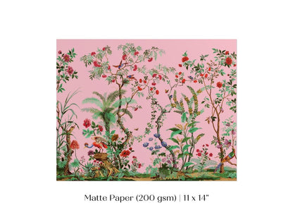 Chinoiserie in Pink | P482 - Single Art Prints - Piccolo Fiore Prints