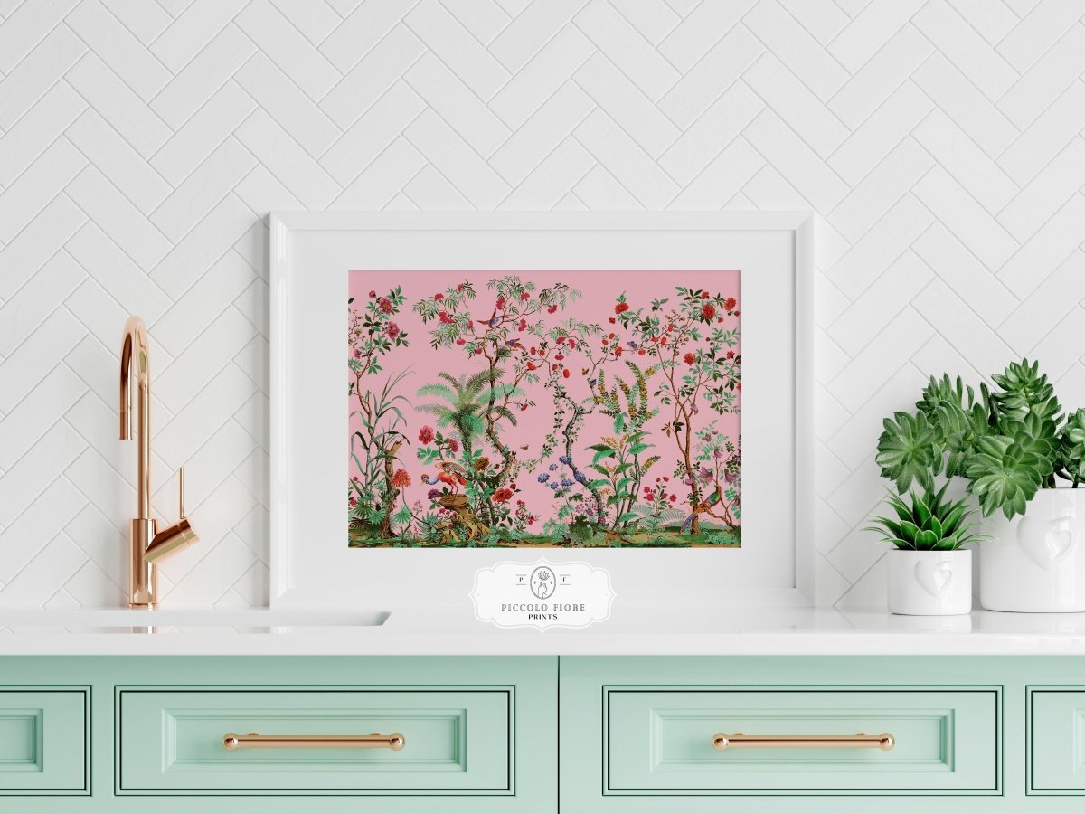 Chinoiserie in Pink | P482 - Single Art Prints - Piccolo Fiore Prints