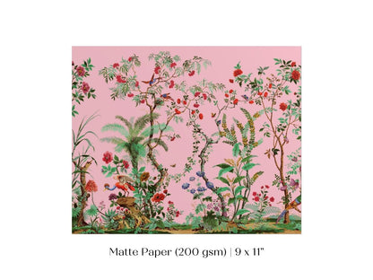 Chinoiserie in Pink | P482 - Single Art Prints - Piccolo Fiore Prints